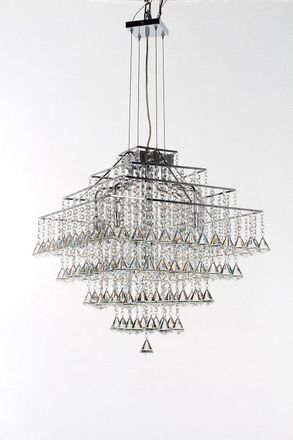 Netlighting Parma 12 Light Chrome Ceiling Fitting in Grey