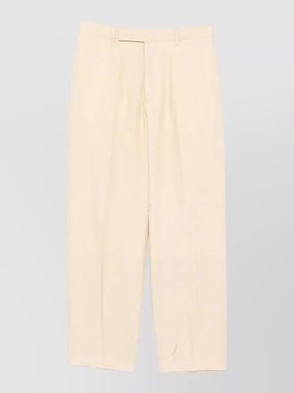 Paul Smith linen trousers front pleats belt loops back pockets