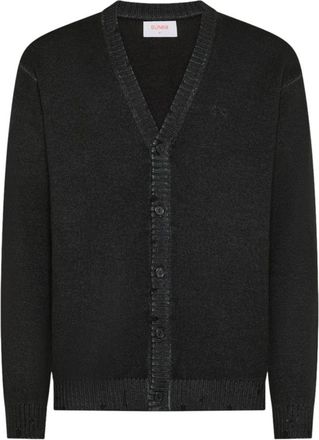 Sun 68 Cardigan vintage broken l/s - Heren - Vesten - Zwart - S - Truien & Vesten