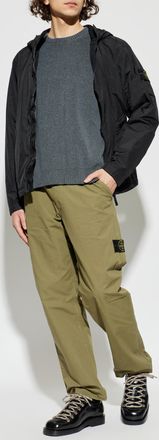 Stone Island Light Jacket With Hood, Mens, Black