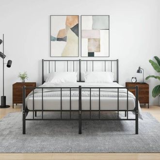 vidaXL Vidaxl - Furniture Limited - Mesita noche 2 uds madera ingeniería marrón