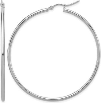 Diamond2Deal 10K Gold Round Shape Hinged Hoop Earrings