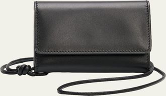 Michael Kors Trifold Leather Card Holder Necklace