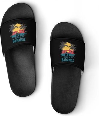 Generic It S Better in The Bahamas Unisex Beach Slippers & Pool Slides Anti-Slip House Shoes for Home Outdoor