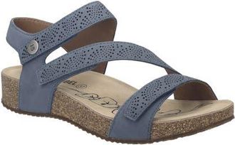 Josef Seibel Tonga 78 Ankle Strap Platform Wedge Sandal in Indigo at Nordstrom, Size 10-10.5Us
