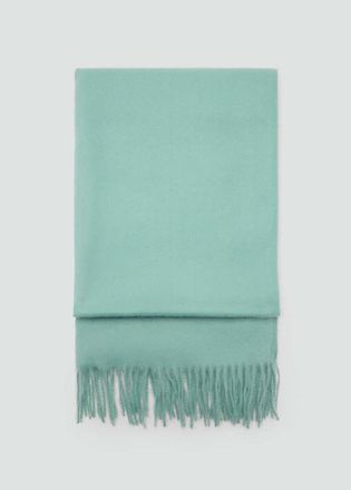 Mango Sciarpa bordi frange verde menta - Donna - Taglia unica - MANGO