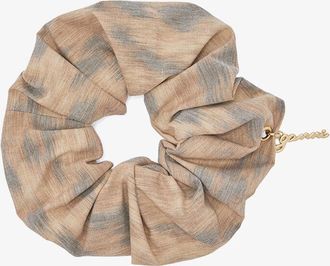 Ganni Burro Scrunchie in Printed Cotton
