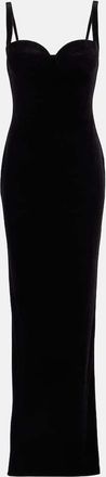 Balenciaga Velvet jersey bustier gown