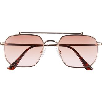 BP. Gradient Aviator Sunglasses in Gold- Brown at Nordstrom