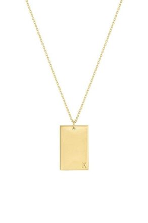 Set & Stones Goldie Initial Necklace in Gold /K at Nordstrom, Size 20