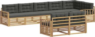 vidaXL Conjunto De Sof&aacute;s De Exterior 8 Uds. Blanco Y Antracita Vidaxl