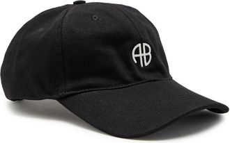 Anine Bing Jeremy Logo-embroidered Cotton cap - Black - One Size
