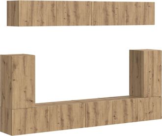 vidaXL Conjunto De Mueble De Tv 5 Uds. Roble Artisan Vidaxl