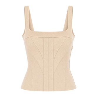 Giovanni Bedin Top sin mangas - Tops - Mujer - Beige - S