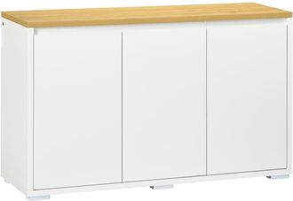 HOMCOM Aparador de sal&oacute;n 120x37x75 cm blanco