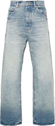 Purple logo-patch jeans - men - Cotton - 31 - Blue