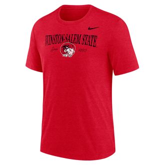 Nike Mens College (Winston-Salem State) Tri-Blend Short-Sleeve T-Shirt in Red | M21372WISA25-DKH