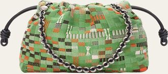 Loewe x Albers Flamenco Medium Tapestry Crossbody Bag in Cotton Jacquard