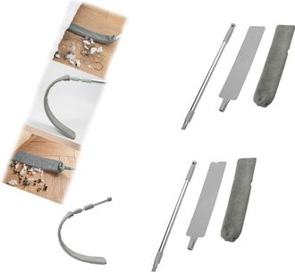 OEM Colector De Polvo Telesc&oacute;pico Duradero, Fibras Grises, 2 Piezas