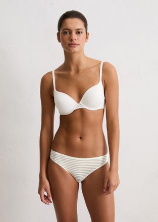 Marc O'Polo B&uuml;gel-BH MARC OPOLO Second Skin Jaquard, Damen, Gr. 70, Cup A, weiss (wei&szlig;), Obermaterial: 63% Polyamid, 30% Polyester, 7% Elasthan, BHs B&uuml;gel-BH, lei