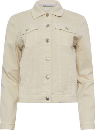 M&Co Womens Cream Denim Jacket - Womens