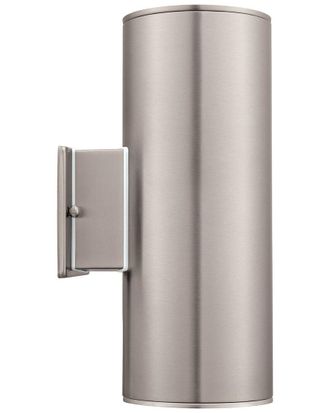Eglo Eglo Ascoli 2 Ltoutdoor Wall Light With Stainless Steel Finish & Clear Glass
