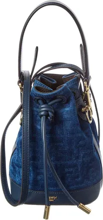 Fendi Fendi Mon Tresor Mini Leather Bucket Bag