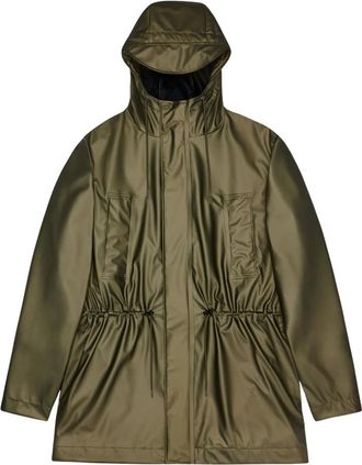 Rains Bold Long Jacket Waterdichte Regenjas - Dames - Regenjassen - Bruin - L - Jassen
