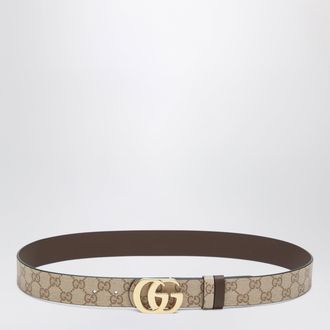 Gucci Cintura reversibile Cut GG Marmont sabbia/marrone scuro
