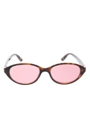 BCBGeneration 51mm Slim Oval Sunglasses in Amber Tortoise at Nordstrom Rack