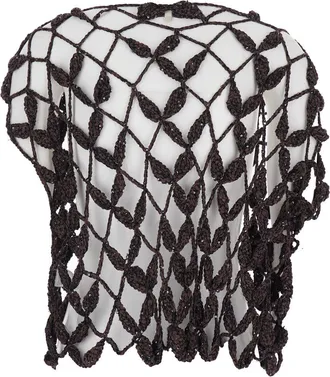 Antonelli Womens Gilet Saponaria Brown Cotton Tops Top