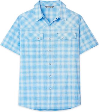 Stio | Mens Eddy Coast Shirt Short Sleeve, Size Extra Extra Extra Large in Cloudless Plaid