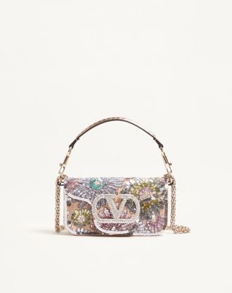 Valentino Garavani Borsa piccola a spalla Valentino Garavani Loc&ograve; ricamata con logo gioiello Donna MULTICOLOR UNI