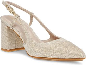 Anne Klein Brinlee Pumps Womens Beige Pointed Toe Slingback Heels Hawk2873
