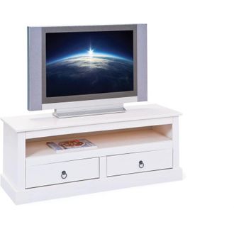 Inter Link SAS Mobile porta tv provence 118x39x45h pino massello verniciato ad acqua bianco