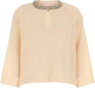 Valentino Garavani Cream Wool Sweater