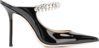 Jimmy Choo London Black Black Bing 100 Crystal Strap Pumps