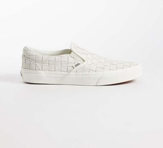 Vans Classic - Sneakers bianche senza lacci-Bianco