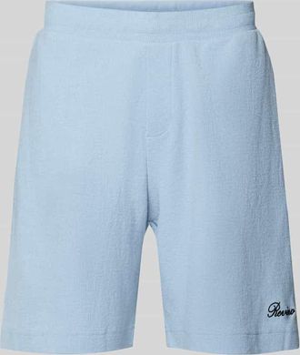 Review Shorts mit Label-Stitching in Hellblau, Gr&ouml;&szlig;e XXL
