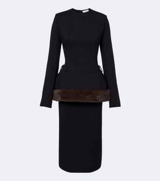 Stella McCartney Vestido midi con peplum
