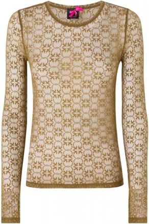 Pinko Blouses - Dames - Longsleeves - Beige - M - Tops