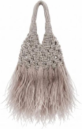 Hibourama Bags Vannifique Mini Plumes - Dames - Schoudertassen - Grijs - ONE Size - Tassen