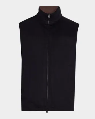 Herno Men & apos;s Wool-Cashmere Zip-Front Vest