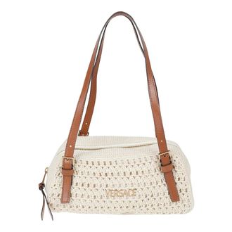 Versace Shoulder Bags, female, White, Size: ONE SIZE Tag Shoulder Bag