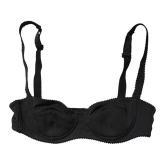 Dolce & Gabbana Semi-Pad Underwire Balconette Bra - female - Dolce & Gabbana - Bras - Black - S - Underwear