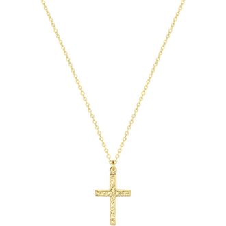 Set & Stones Levi Cross Necklace in Gold at Nordstrom, Size 16