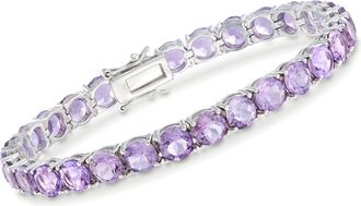 Ross-Simons Amethyst Tennis Bracelet in Sterling Silver
