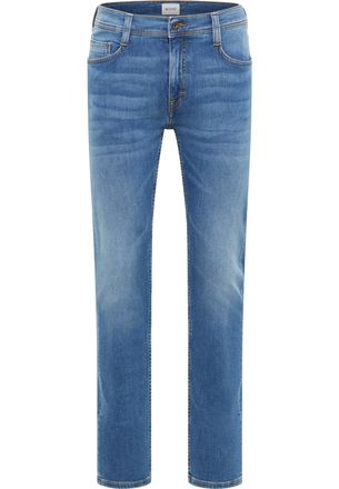 Mustang Slim-fit-Jeans MUSTANG Herren Style Oregon Slim, Herren, Gr. 38, L&auml;nge 30, blau (583 mittelblau), Denim/Jeans, 94% Baumwolle, 4% Polyester, 2% Elastha