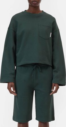 Closed Long Sleeve Crewneck Sweatshirt In Royal Green