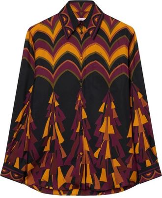 Pucci Baiadera Print Silk Shirt - Dames - Overhemden - Veelkleurig - XS - Overhemden